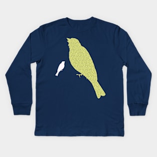 Charlotte Bronte: Jane Eyre Birds Kids Long Sleeve T-Shirt